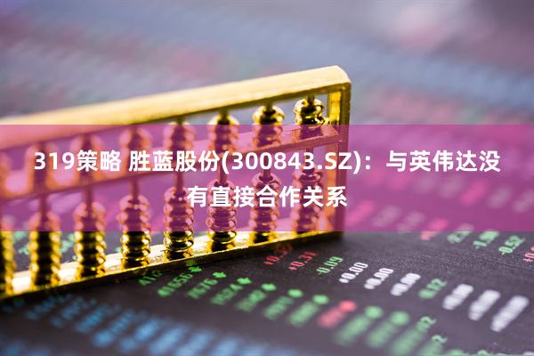 319策略 胜蓝股份(300843.SZ)：与英伟达没有直接合作关系